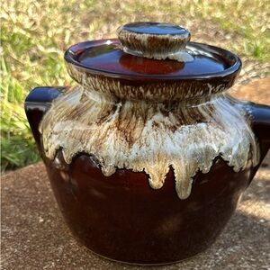 Roseville Pottery: Robinson Ransbottom Brown Glass USA, Made in Roseville Ohi